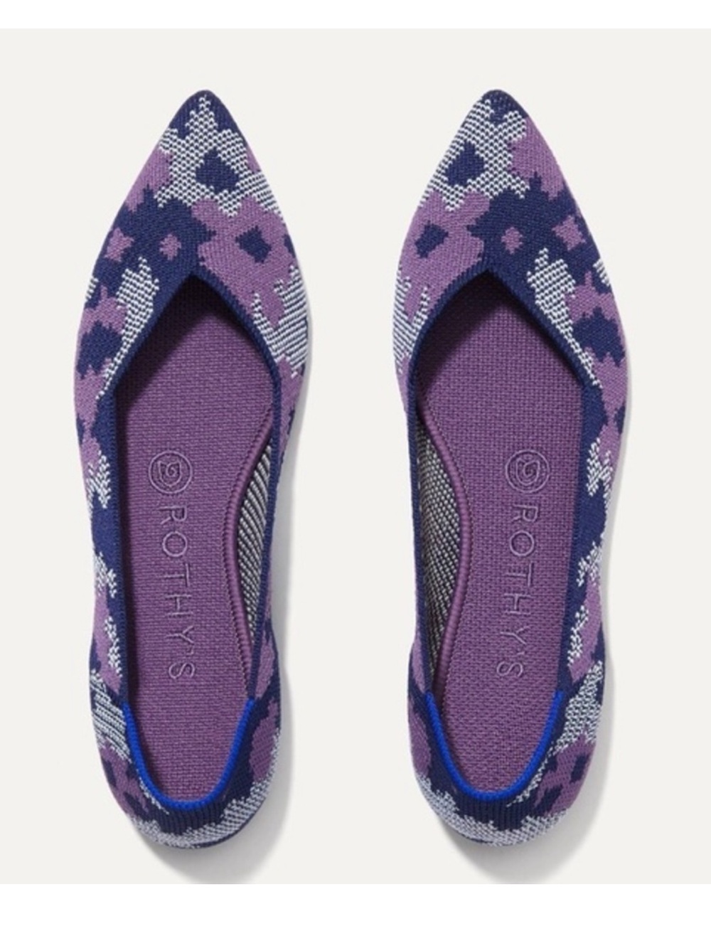 Rothy's The Point RETIRED
Violet Botanicamo Purple Pansie
Flat Shoes Rare 10.5